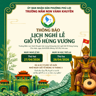 Thông báo nghỉ giỗ tổ HV 1